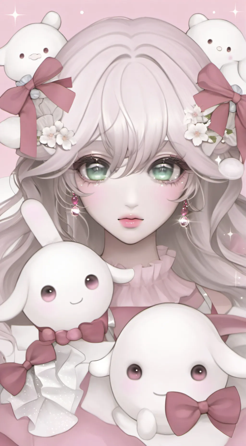 ai character: Girl  background