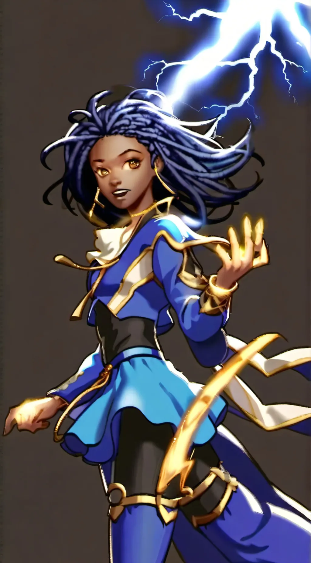 ai character: action packed background