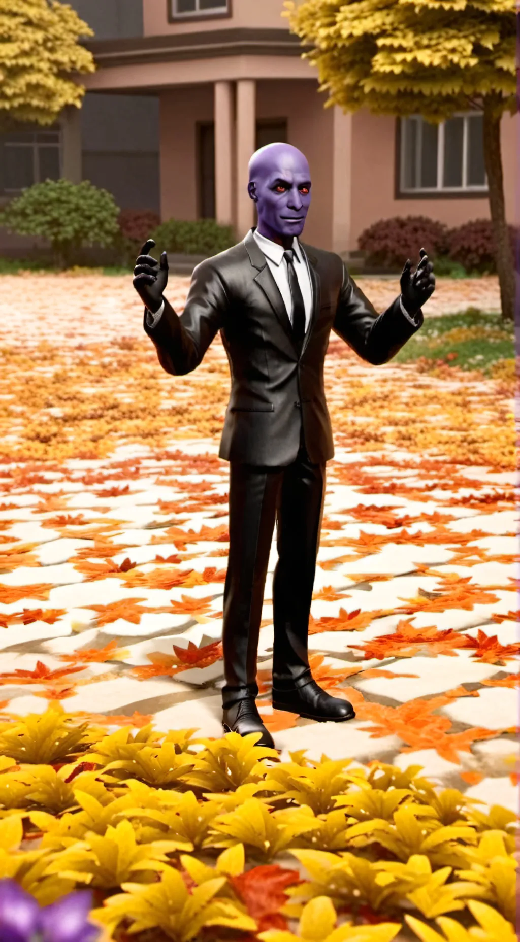 ai character: red eyes background