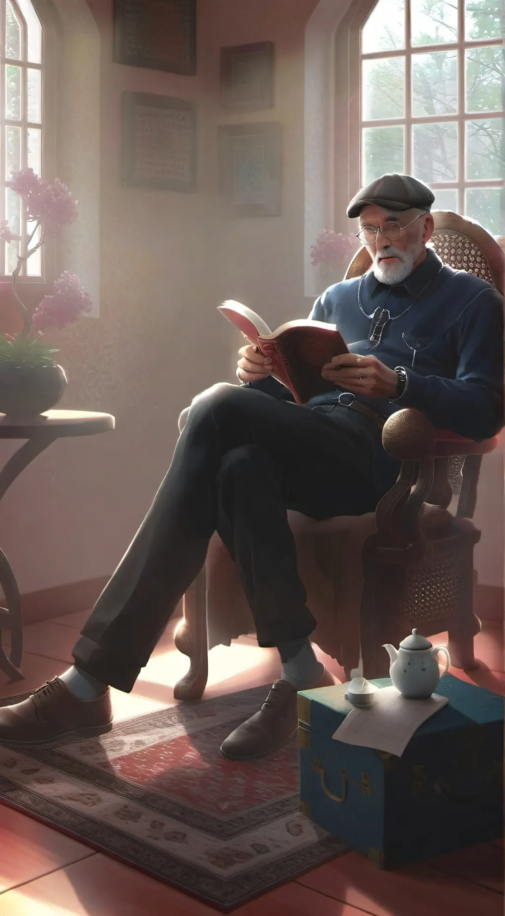 ai character: ok background