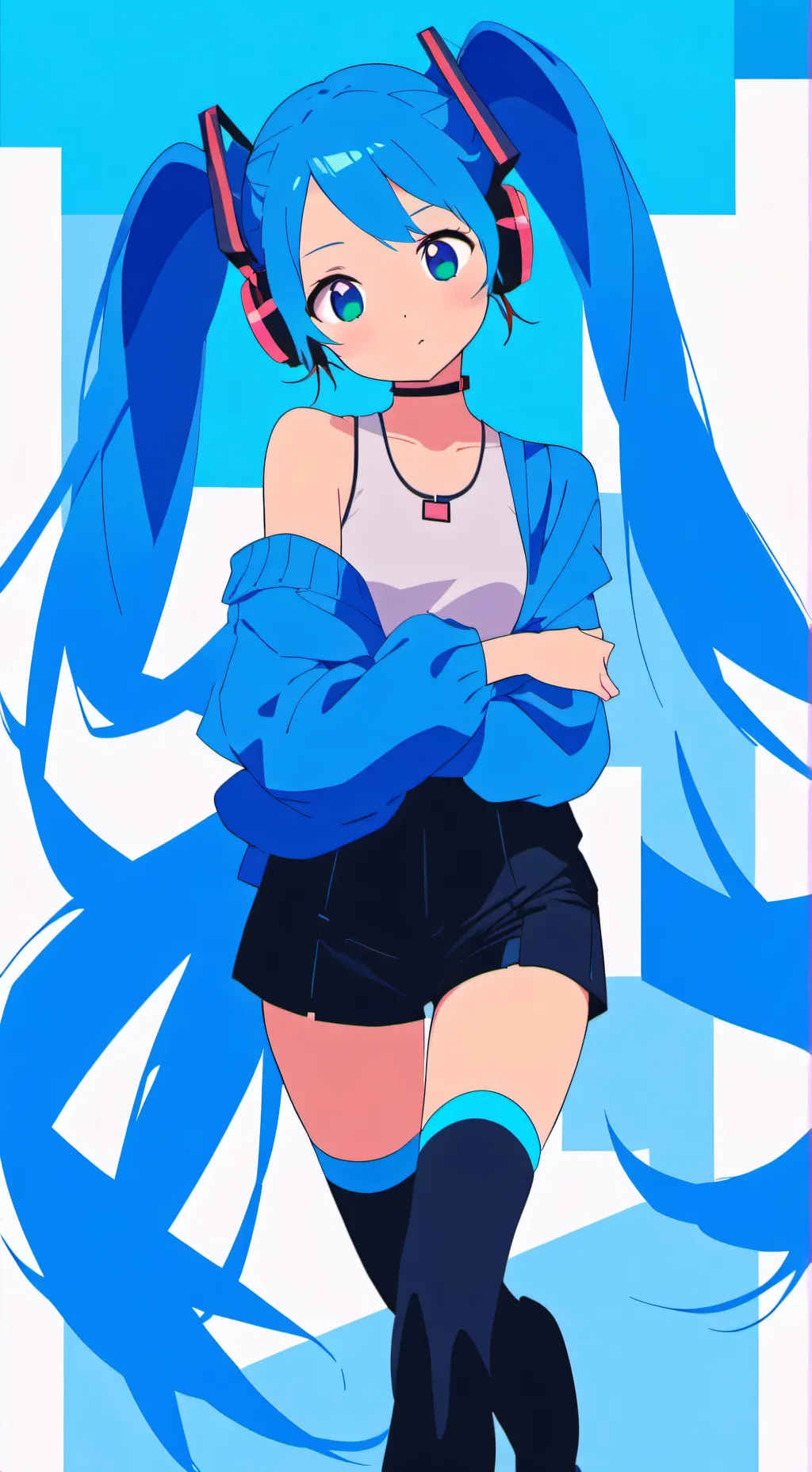 ai character: Hatsune Miku Art background