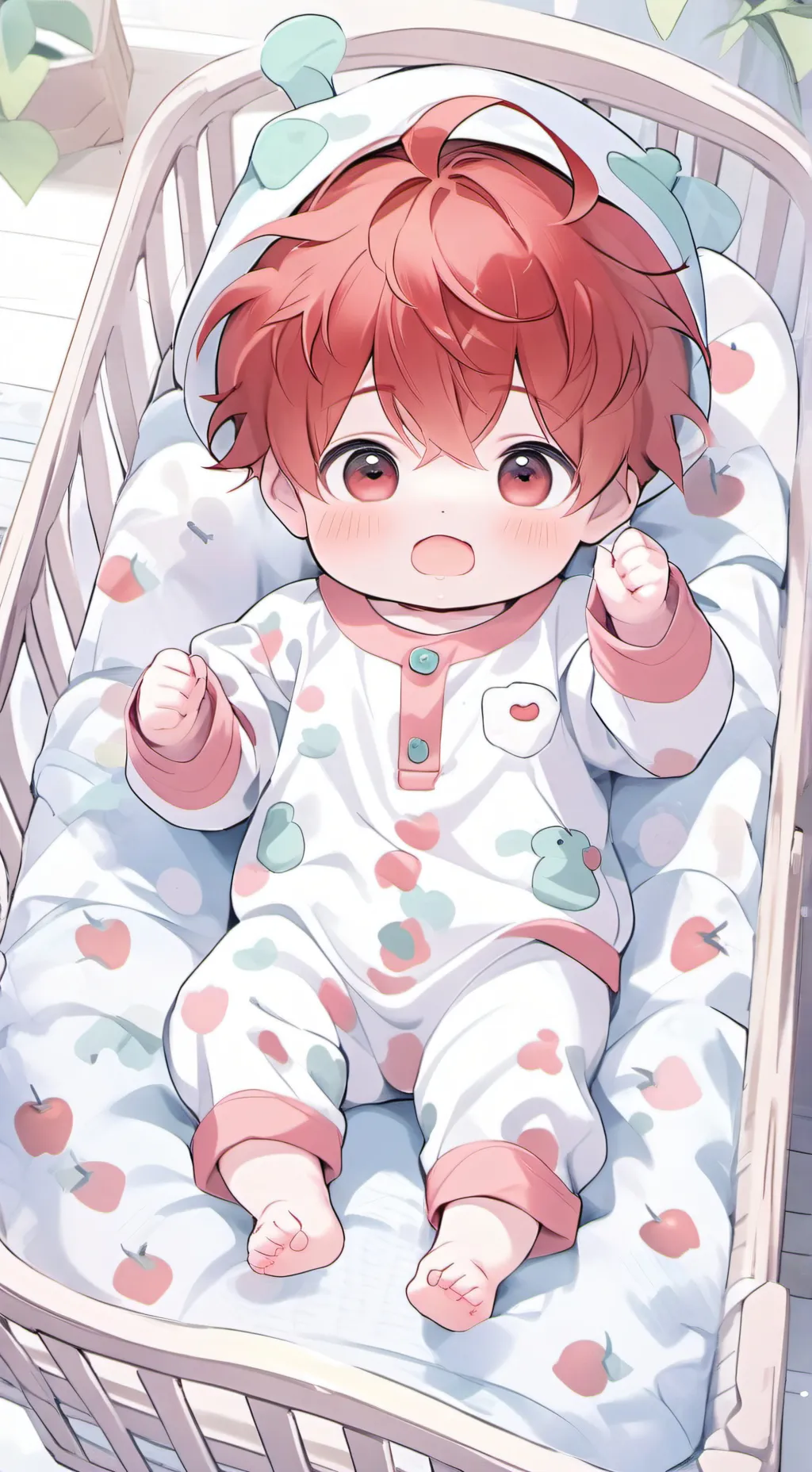 ai character: Apple baby 🍎 background