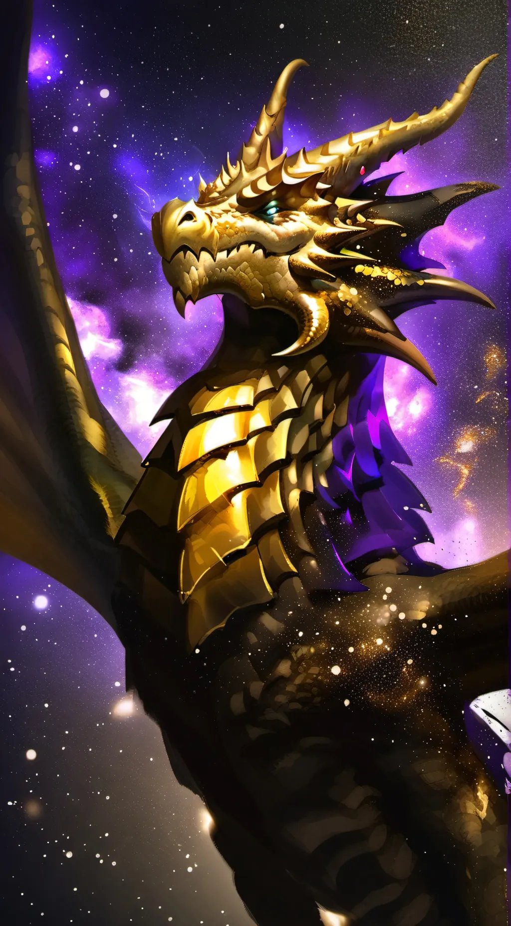 ai character: Gold background