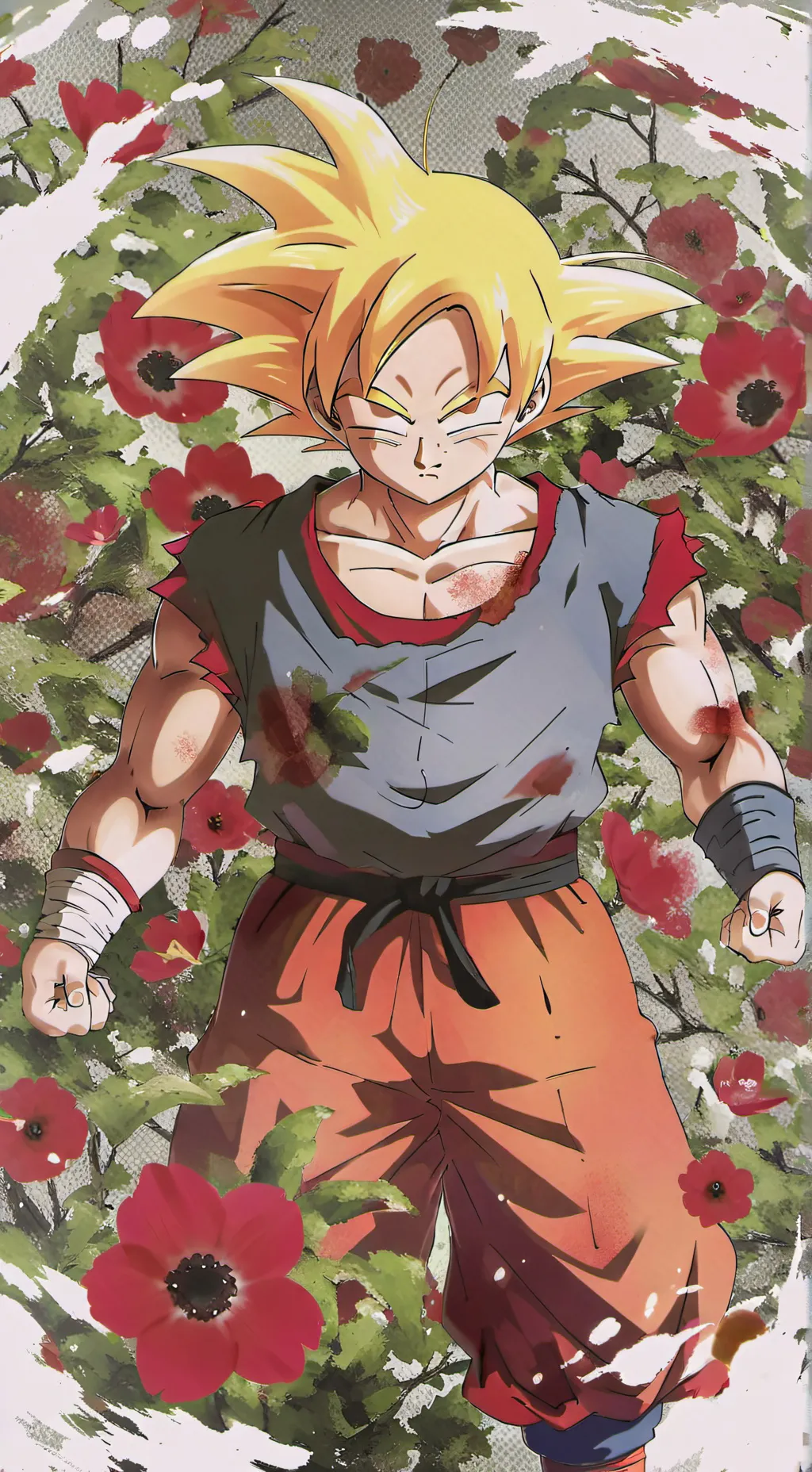 ai character: goku vs saitama background