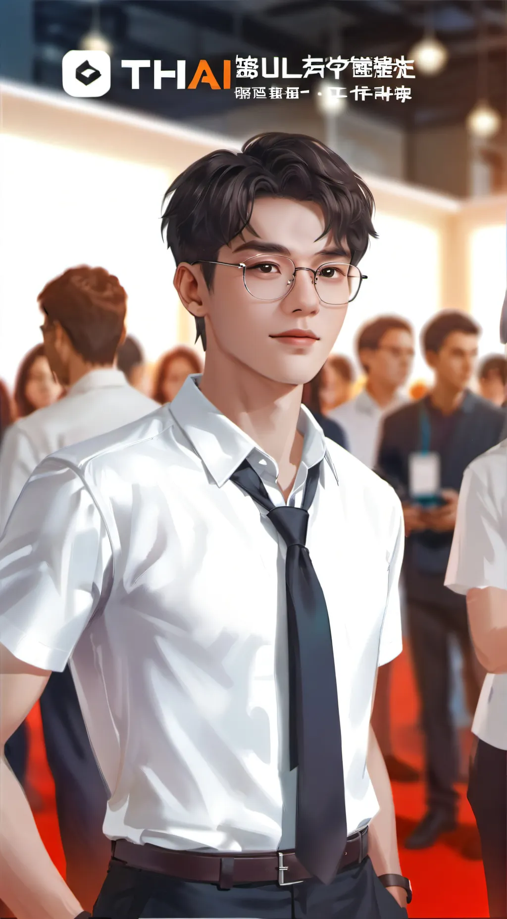 ai character: Adorable AI Tycoon background