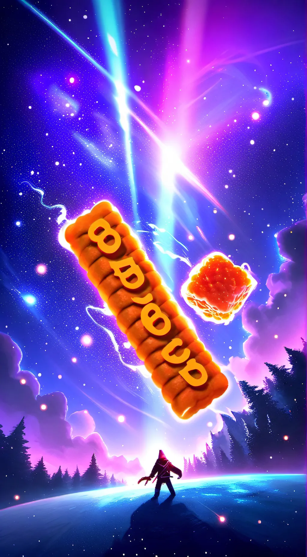 ai character: Giant nut bar background