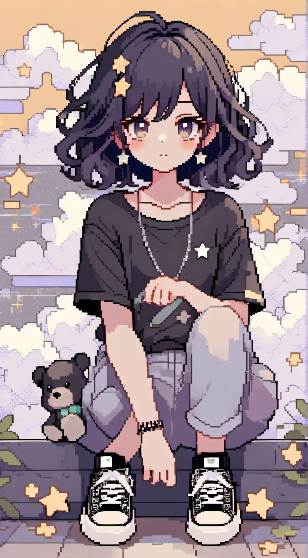 ai character: Amber background