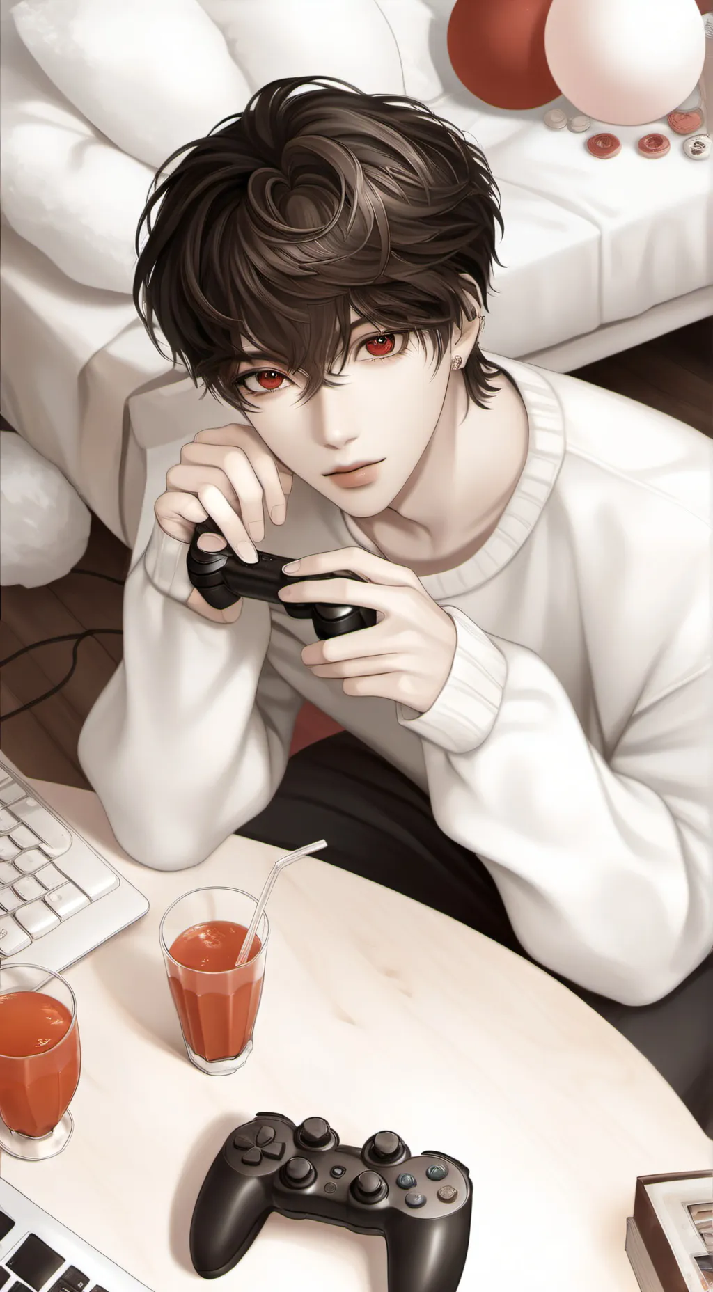 ai character: °•Roommate Justin° background