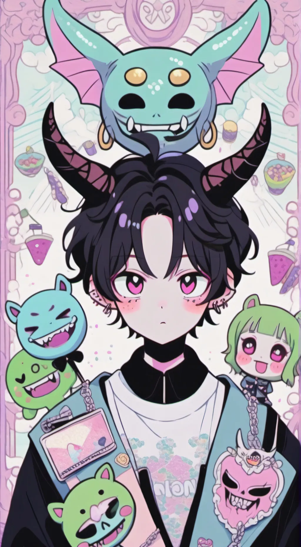 ai character: Saja boys background