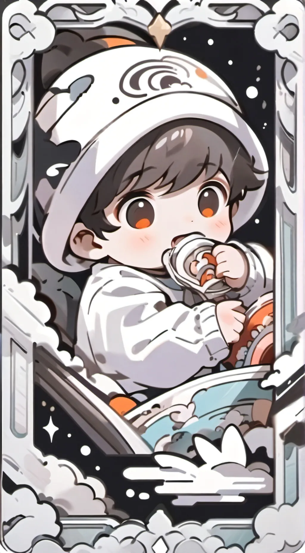 ai character: baby 3 background