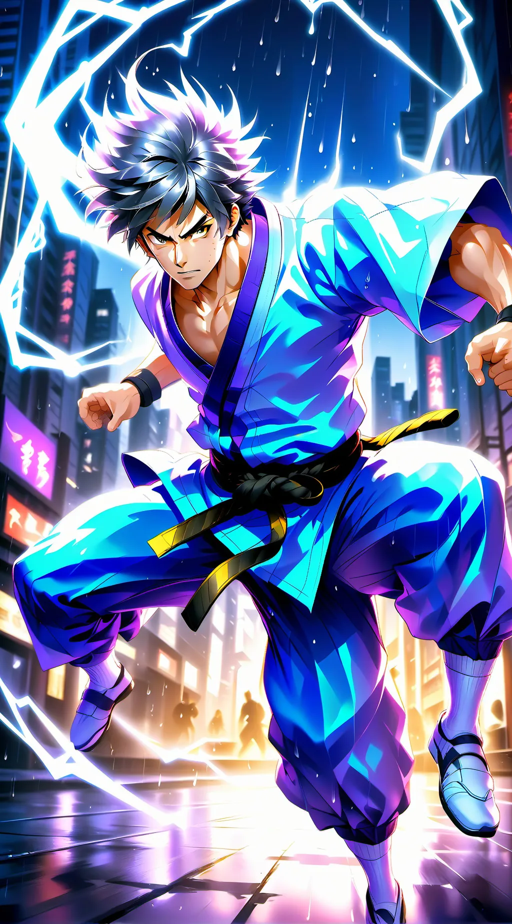 ai character: jjk x mha background