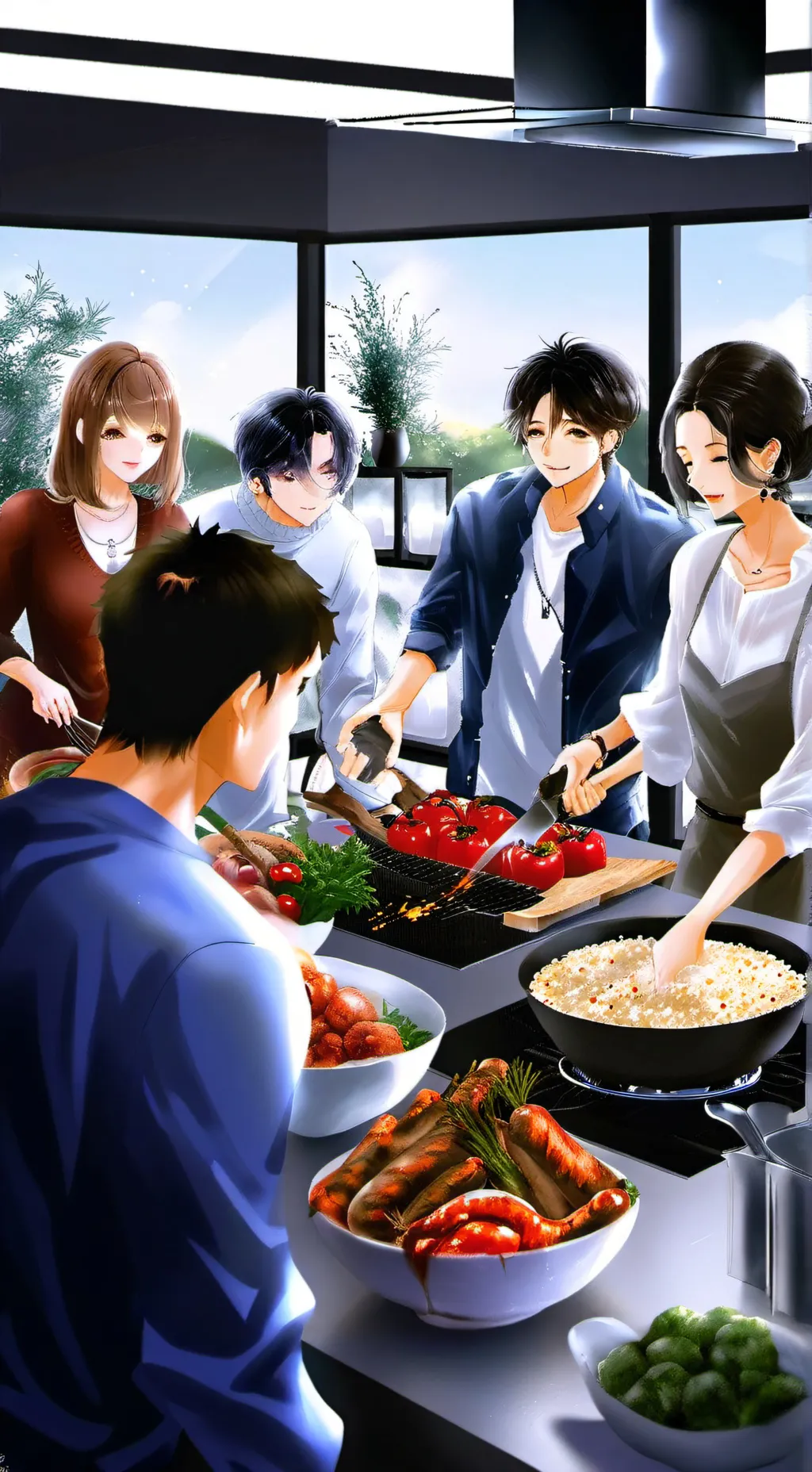 ai character: friend group  background