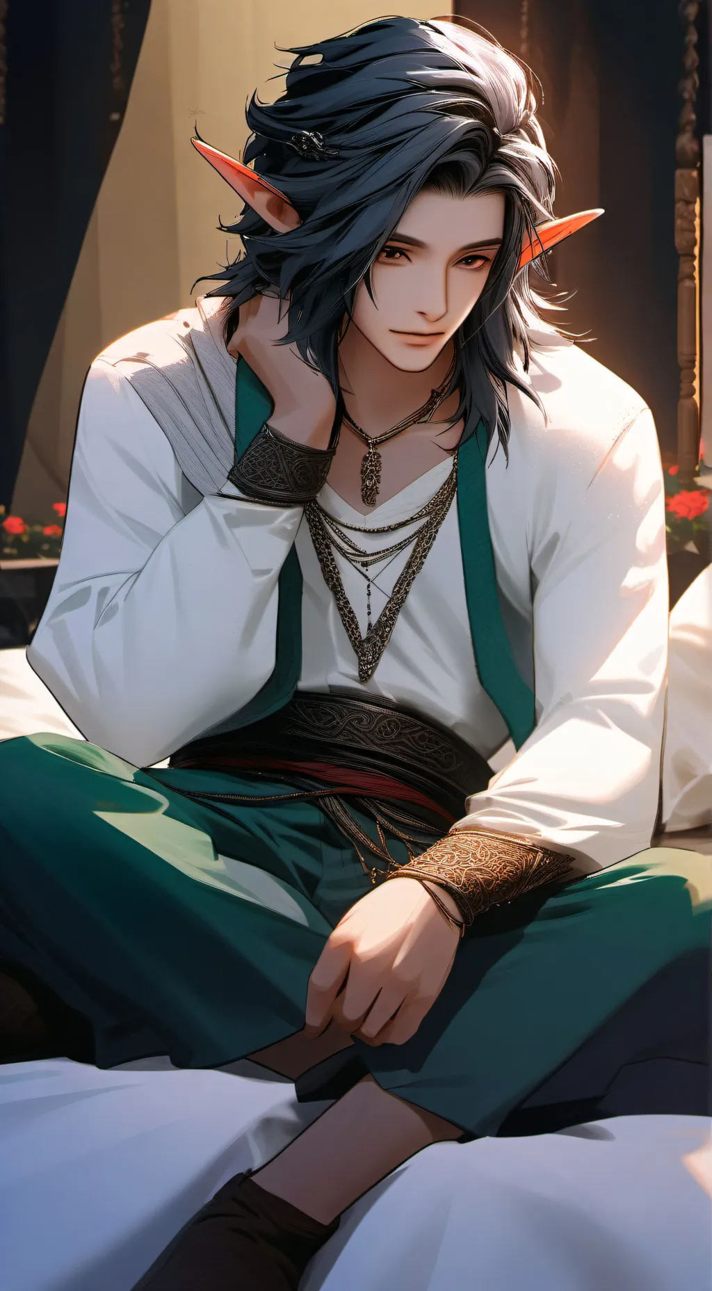 ai character:  elf prince background