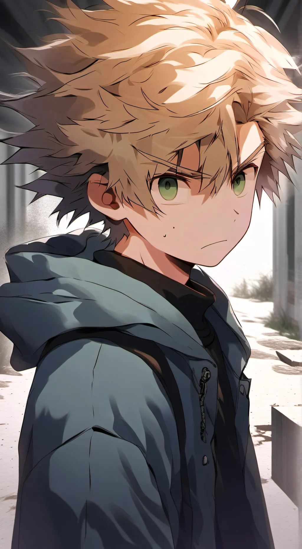 ai character: Katsuki Bakugo background