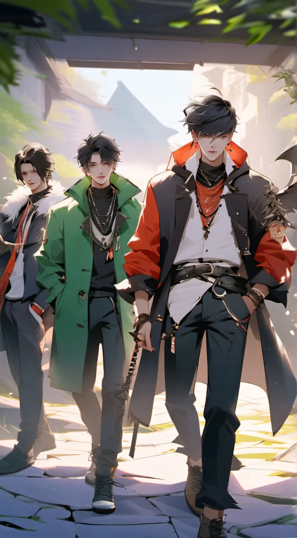 ai character: twin brothers  background