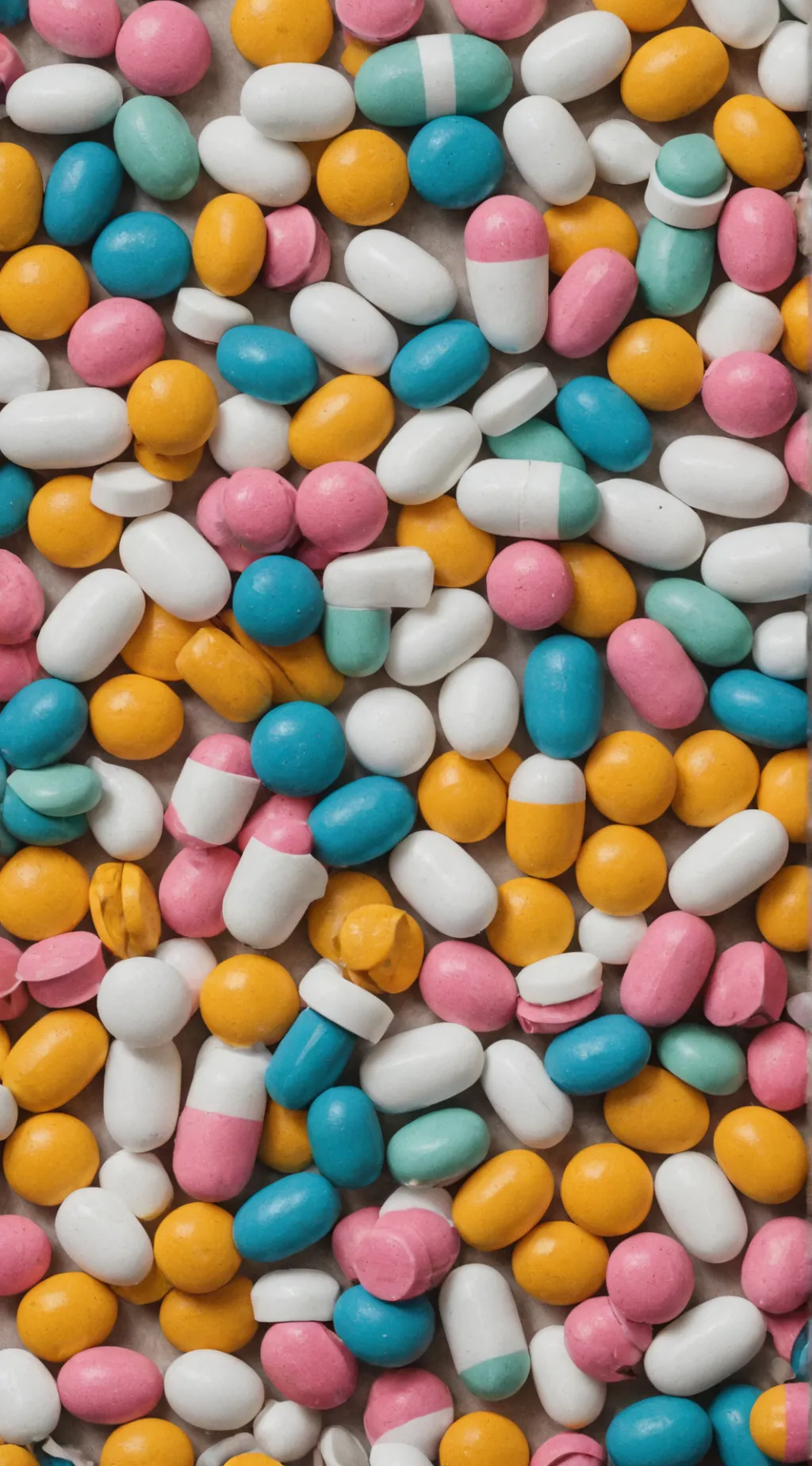 ai character: happy pills background