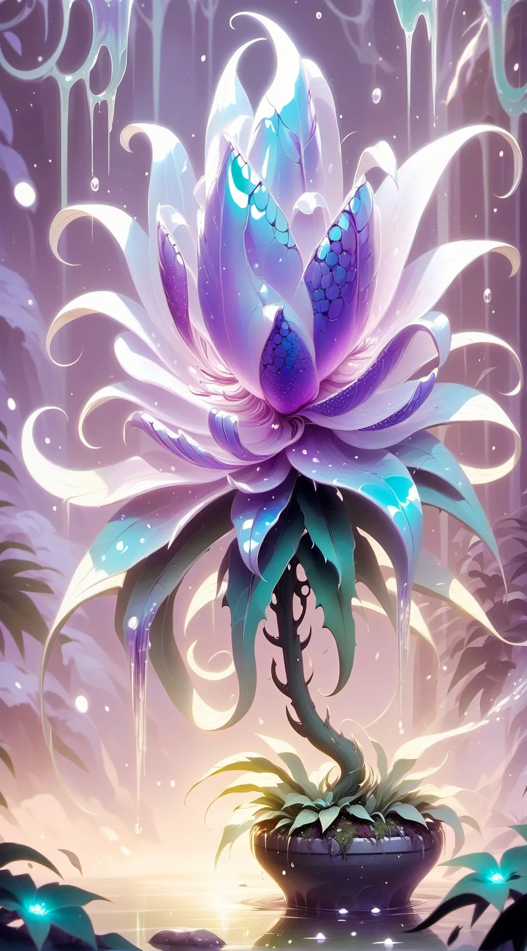 ai character: the magic garden background