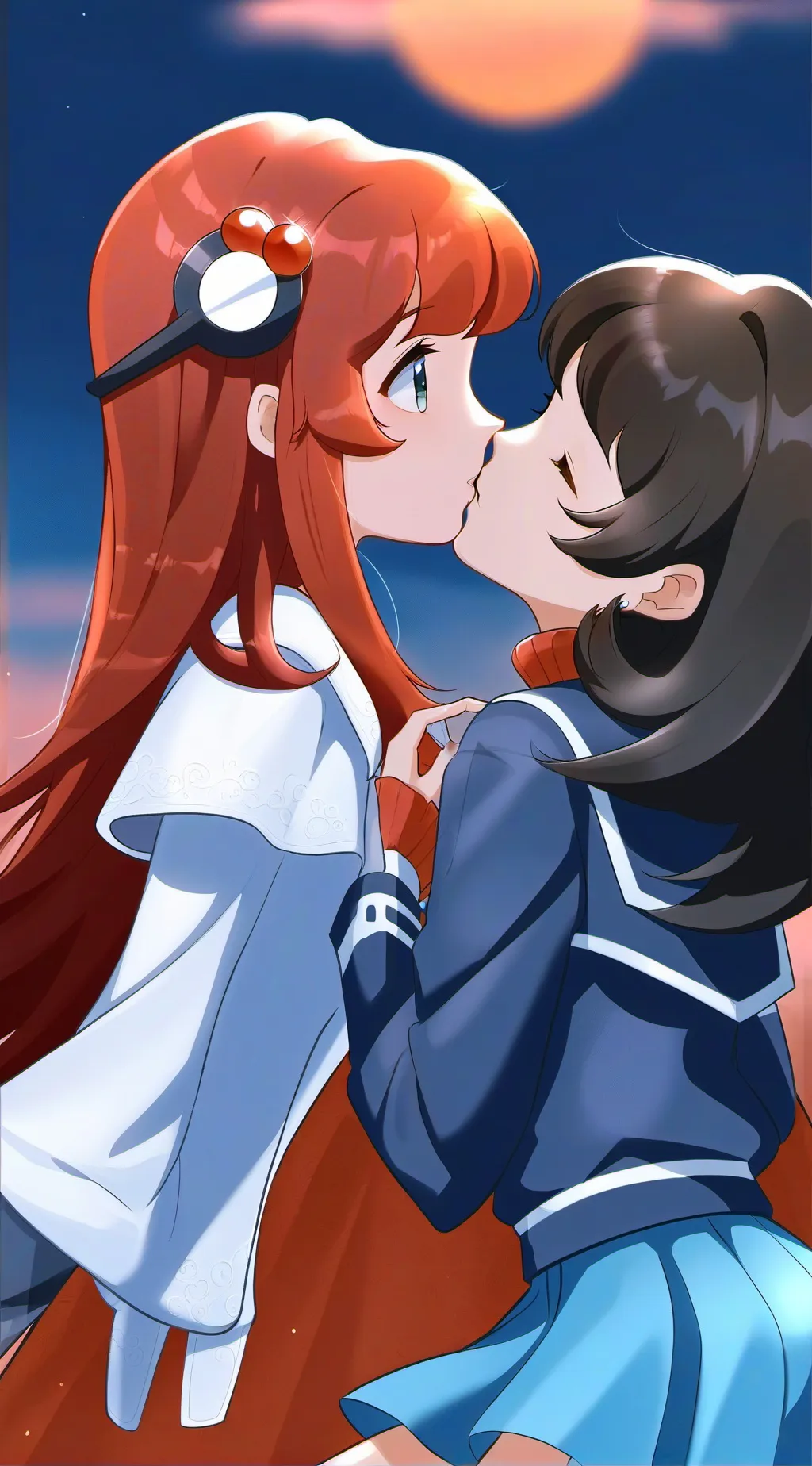 ai character: emma and Katie  background