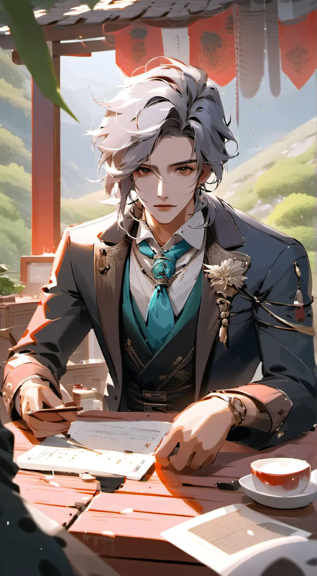 ai character: Axel  background