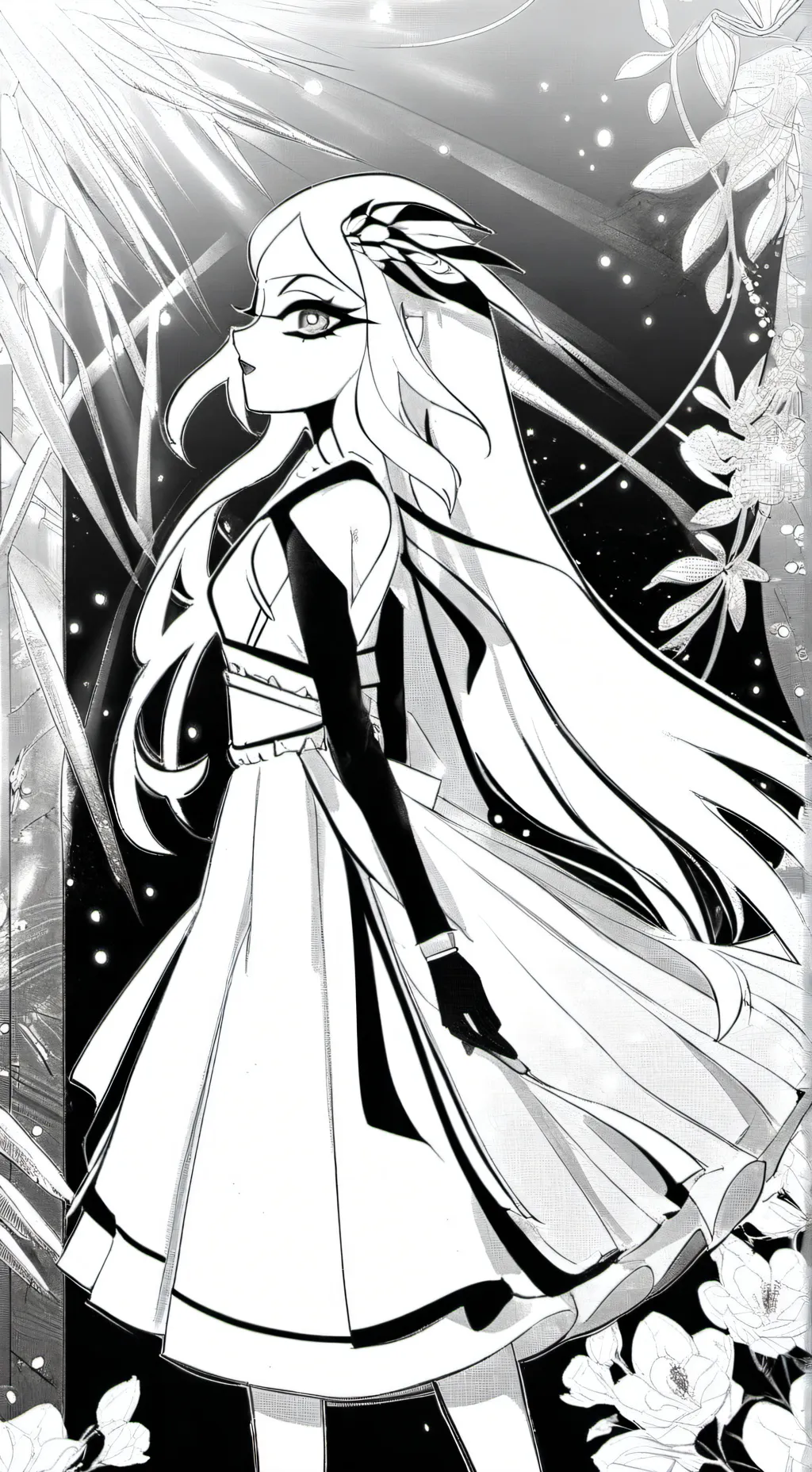 ai character: HH wolf au! x background