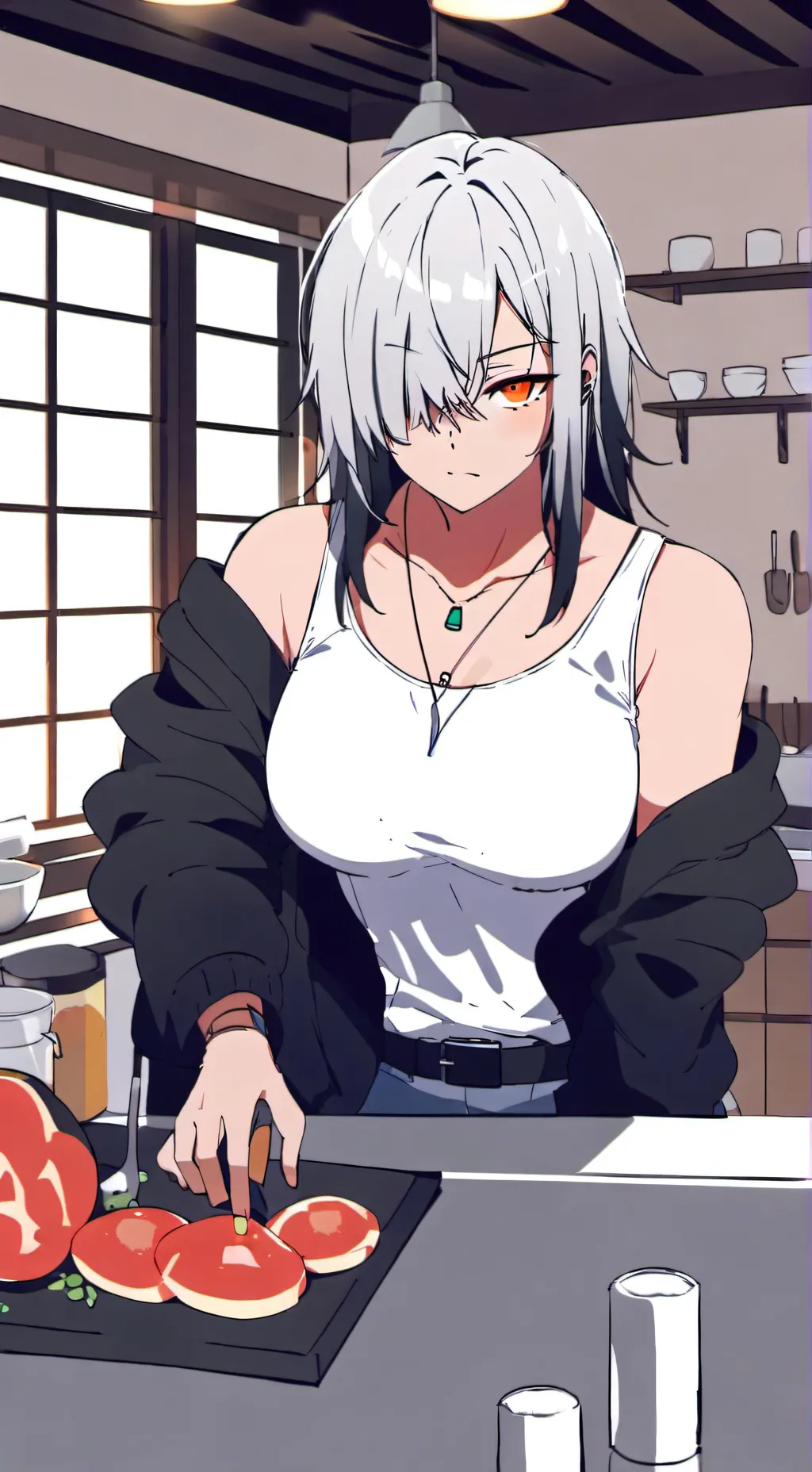 ai character: Andrea  background