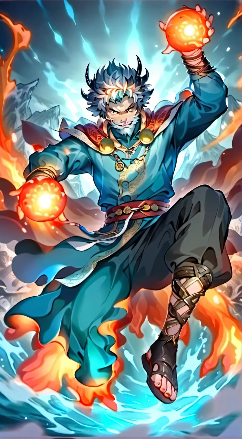 ai character: le roi des ésprit background