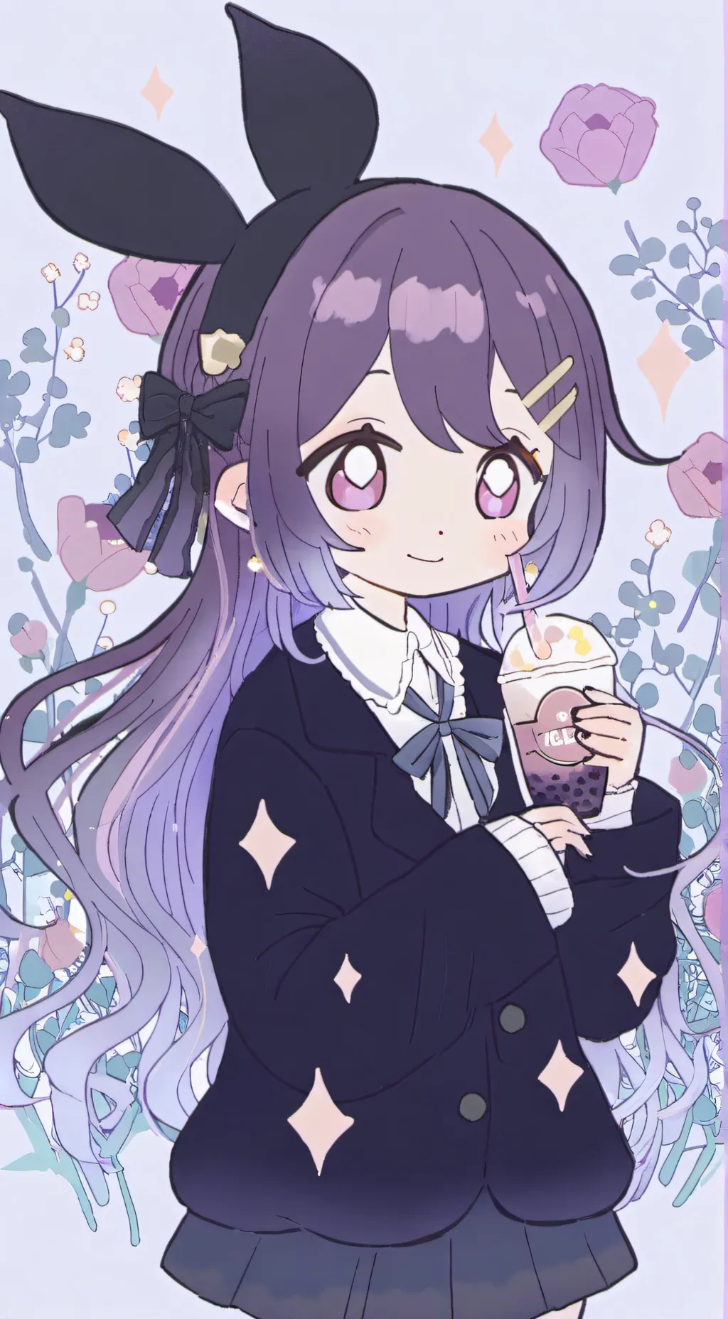 ai character: Kiki~~♡♡ background