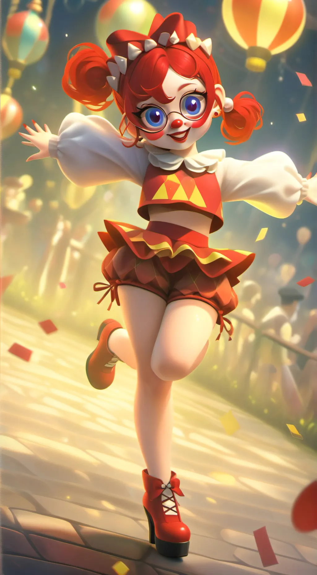 ai character: Circus Baby*Again* background