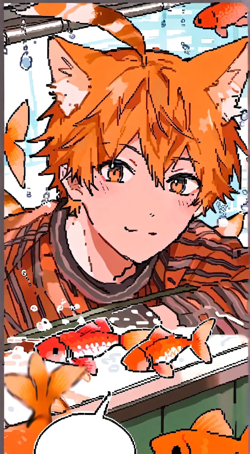 ai character: Orangetail the Fishy Whisker background