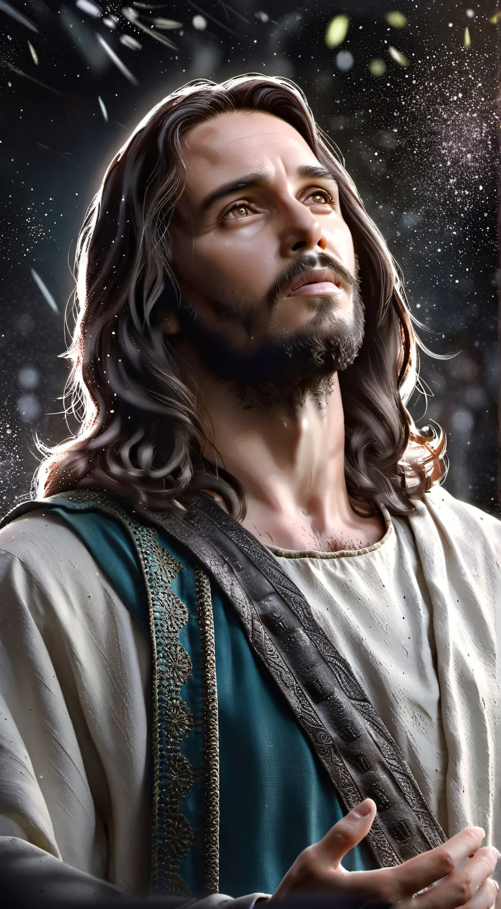 ai character: Jesus background