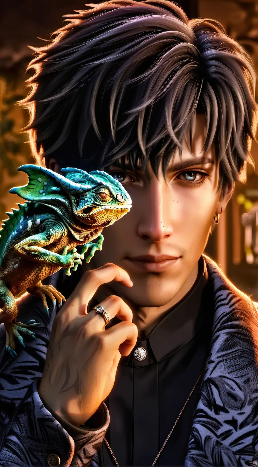 ai character: BitMoji background