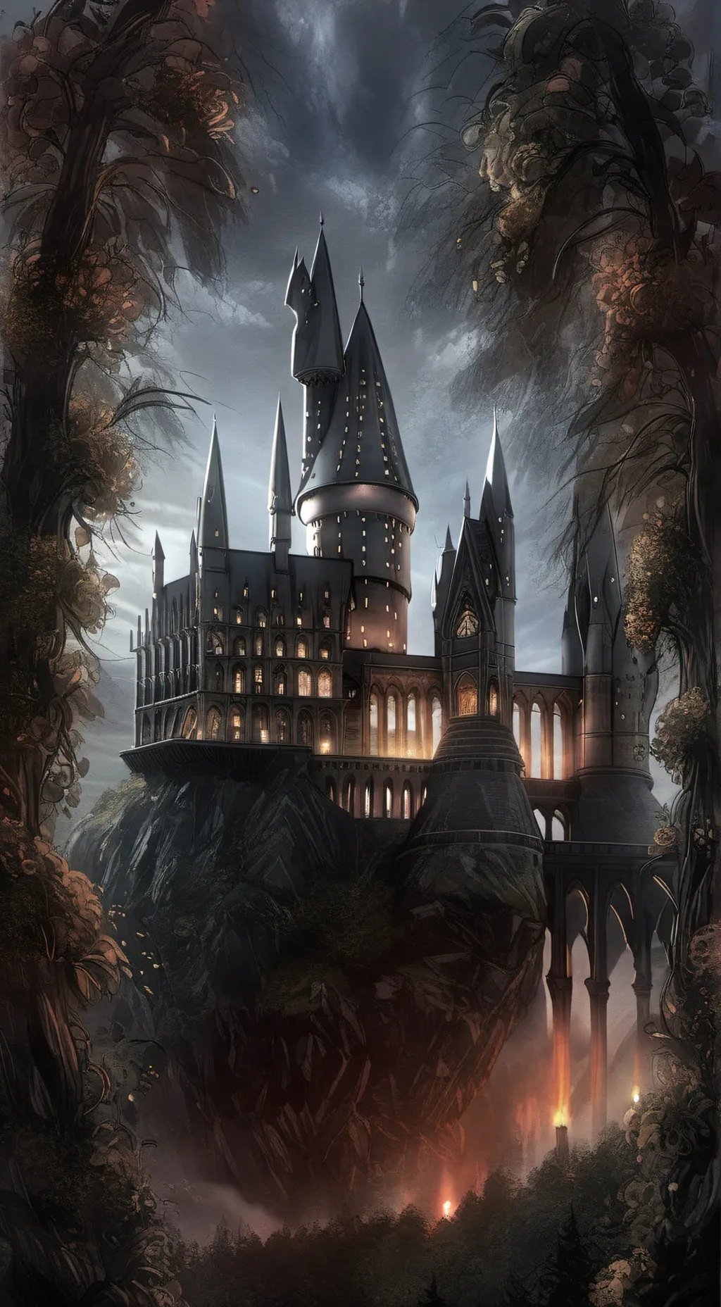 ai character: Hogwarts  background