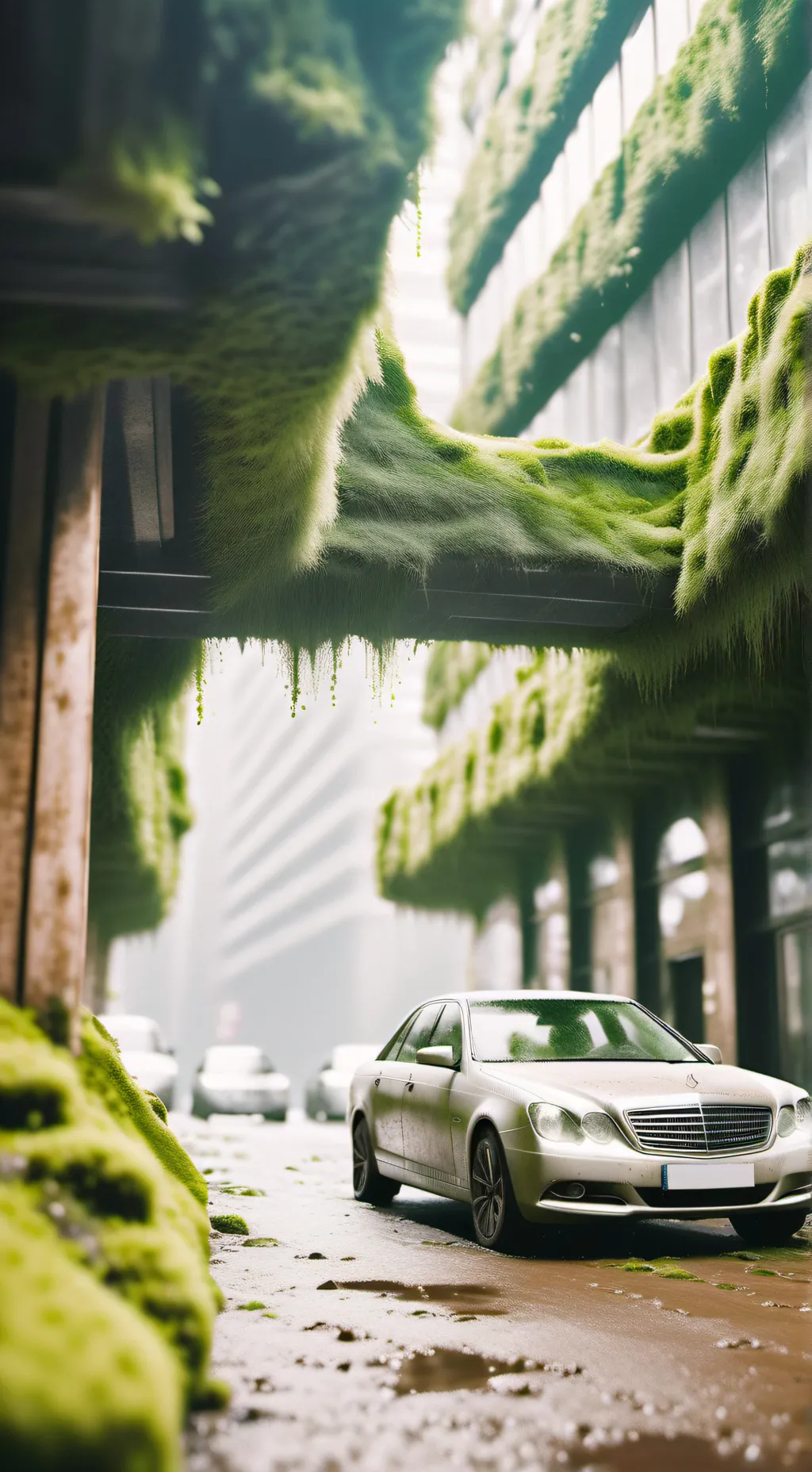 ai character: andbannded city background