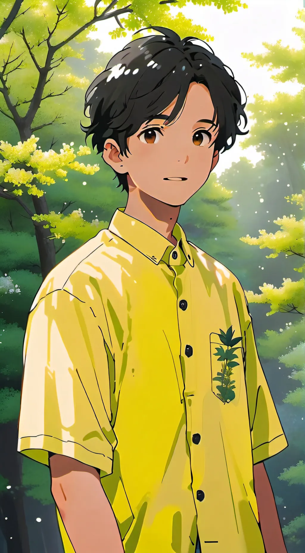 ai character: arkey yellow talk  background