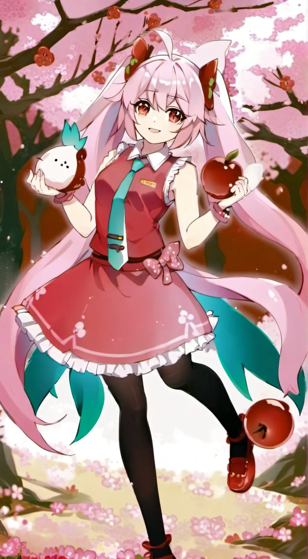ai character: Sakura Miku  background