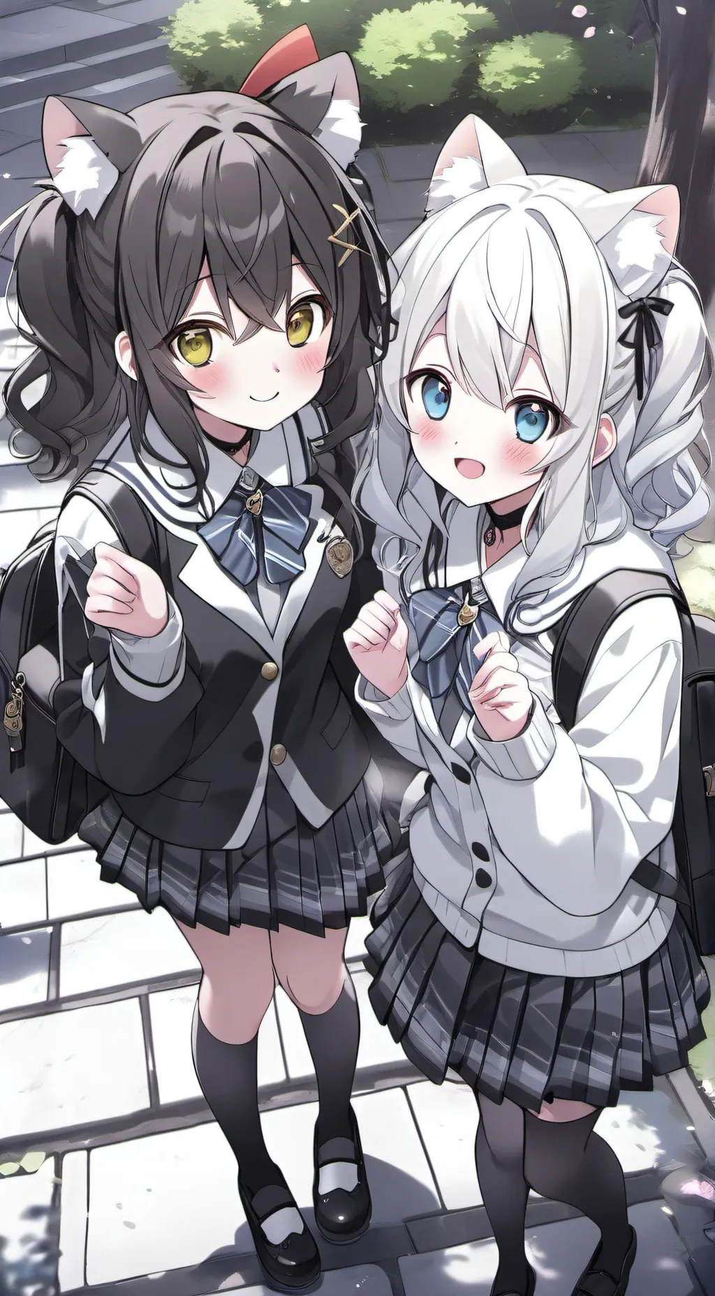 ai character: Lycée de nekos background