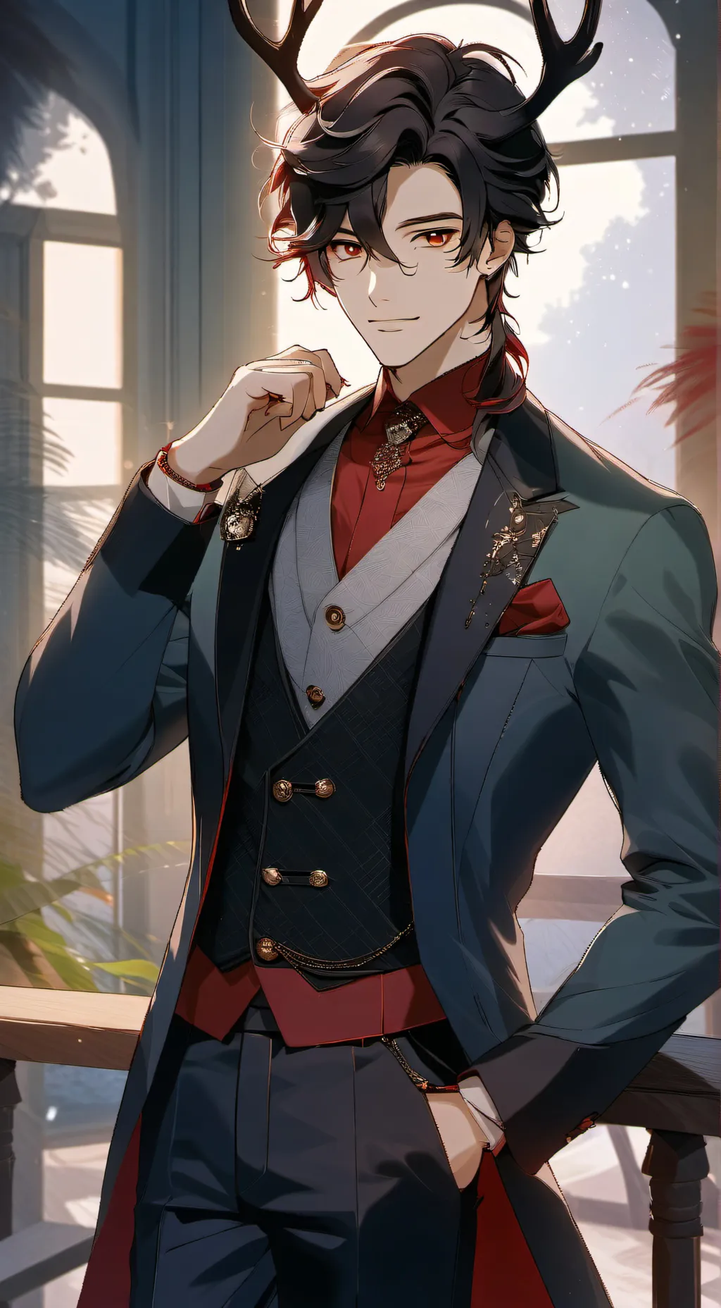 ai character: New arrival  background