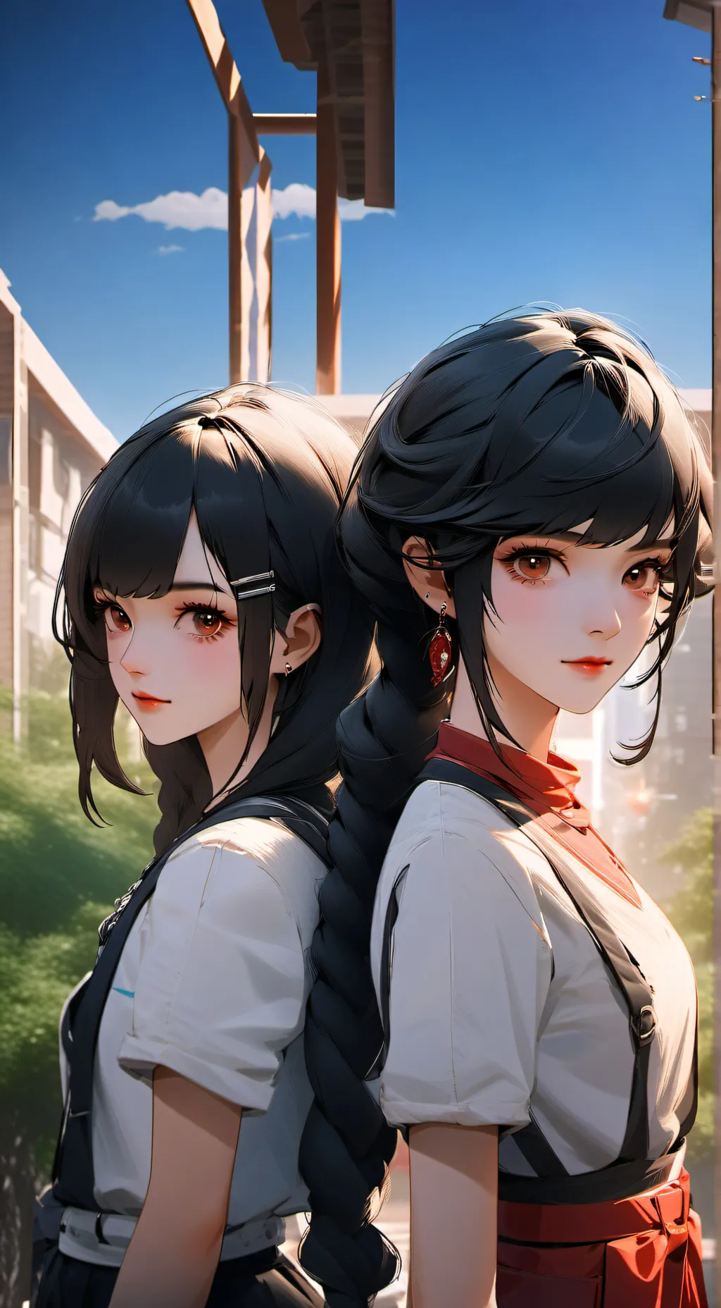 ai character: Akie and Akio background