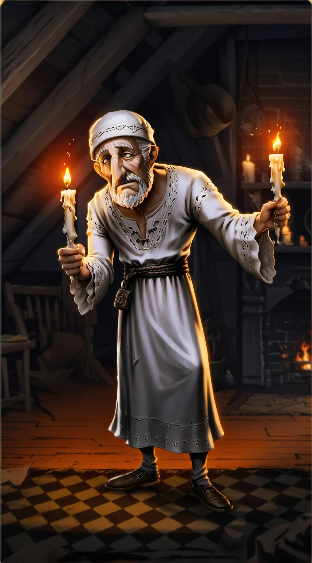 ai character: Crazy guy background