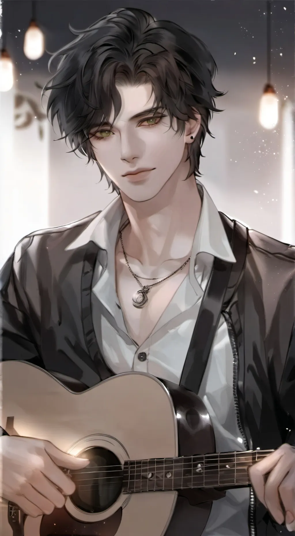 ai character: ¥>James<¥🎸 BL>O< background