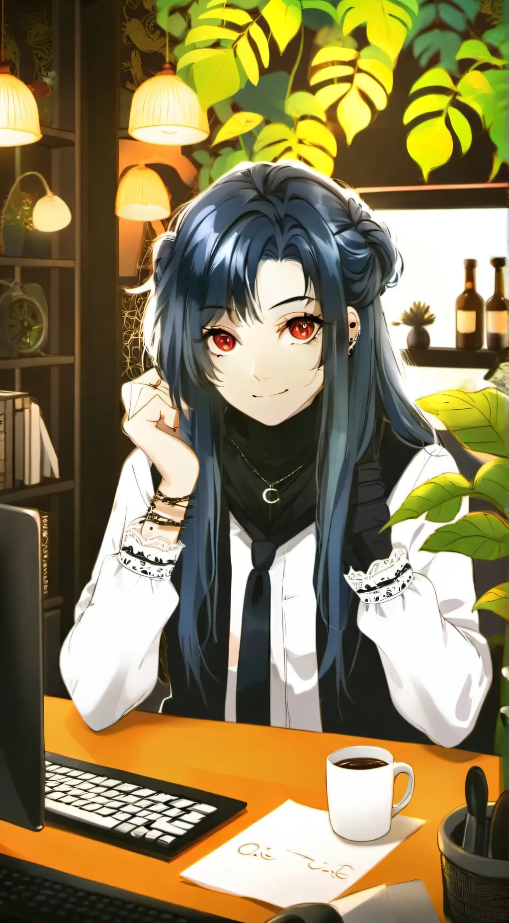 ai character: Pixel background