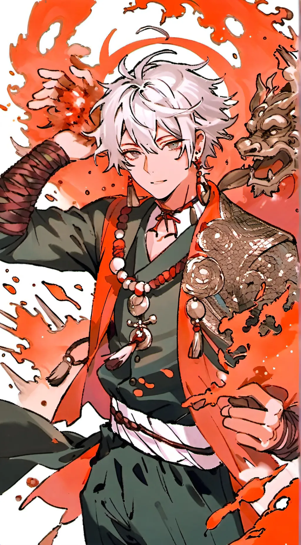 ai character: Kelvin 💚🩷 background