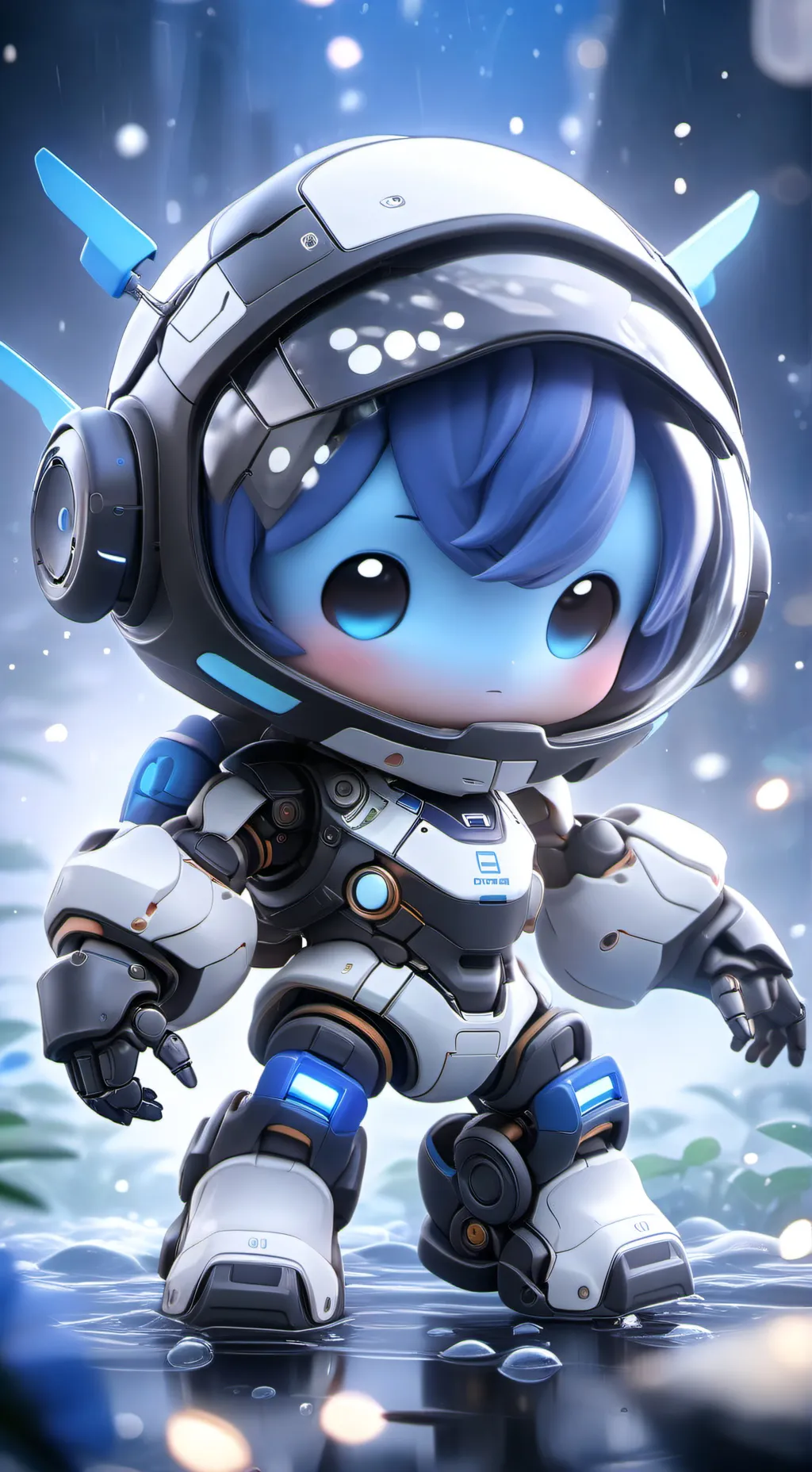 ai character: Cute Robot Boy background
