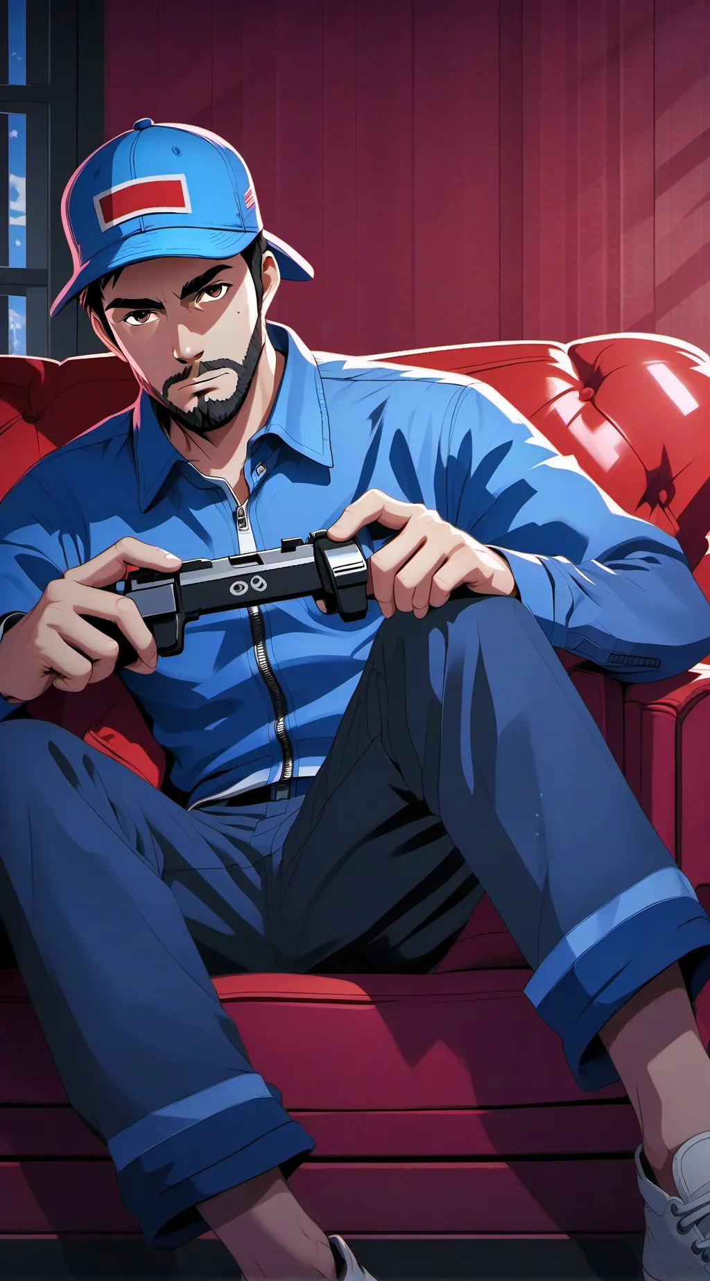 ai character: Man That Came In69 background