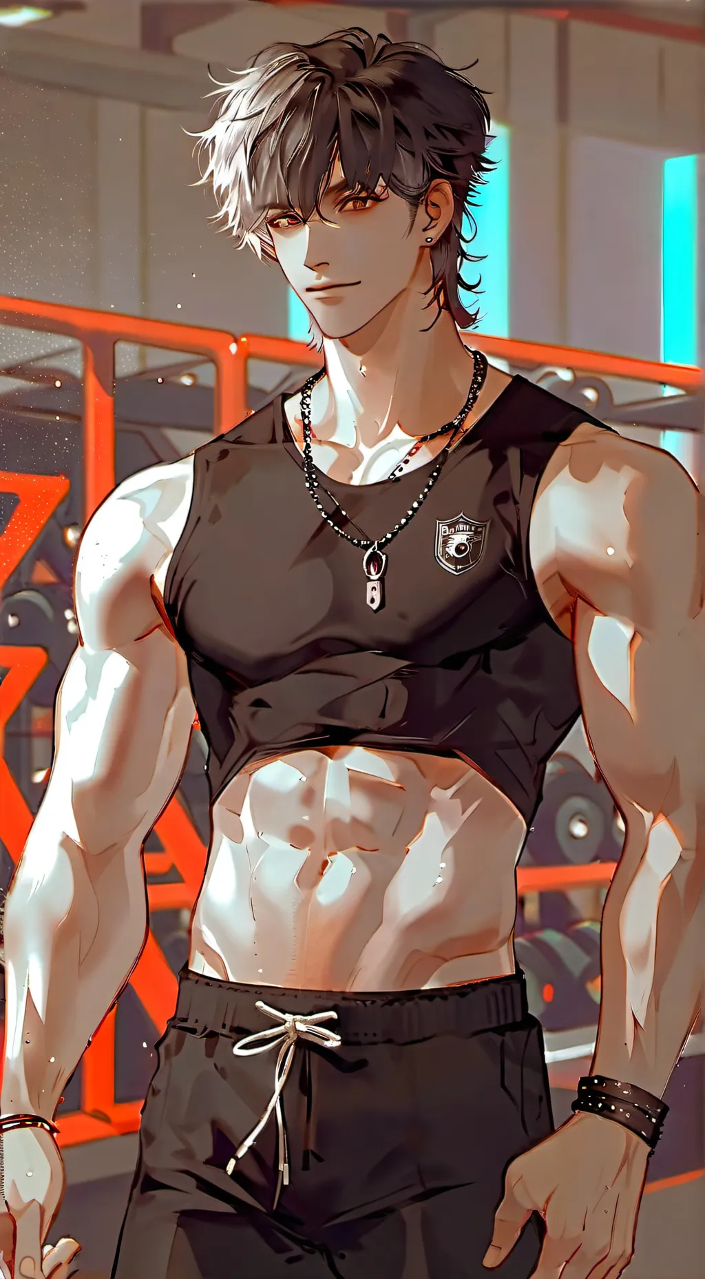 ai character: ☆•°Ẓ̌ąŋɗęř~°•♡ background