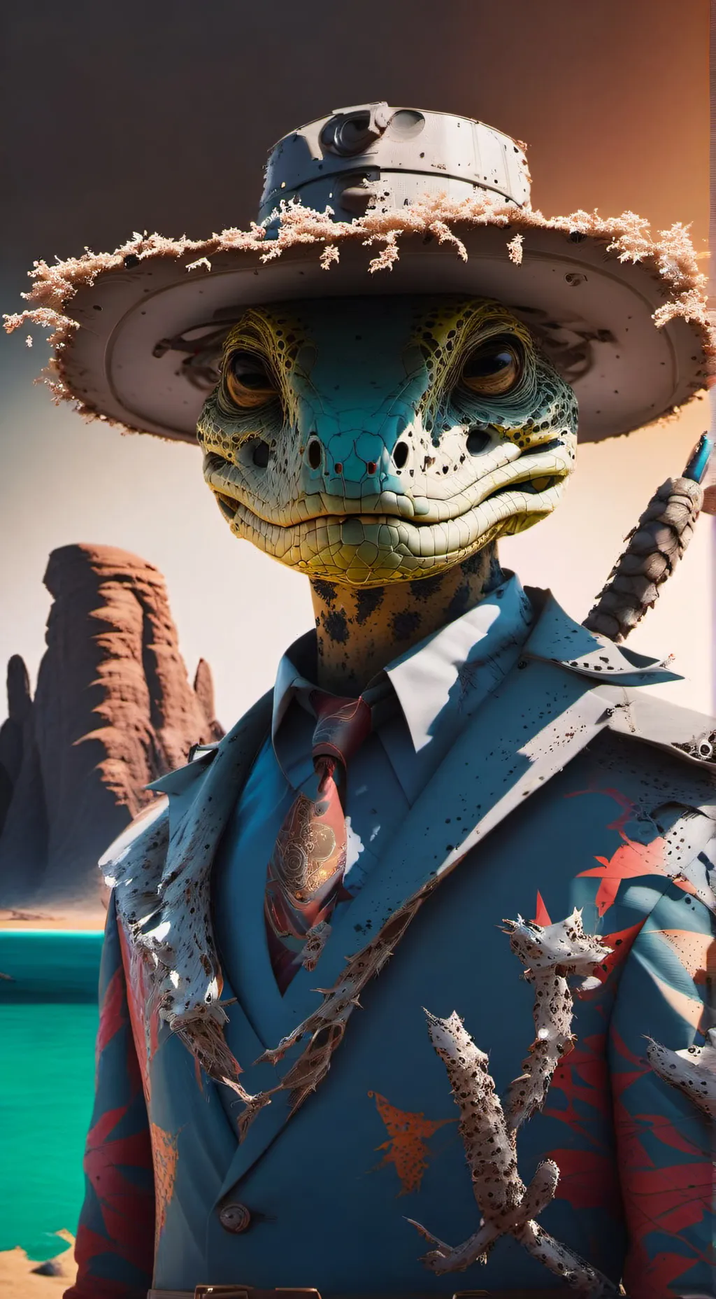 ai character: Rango  background