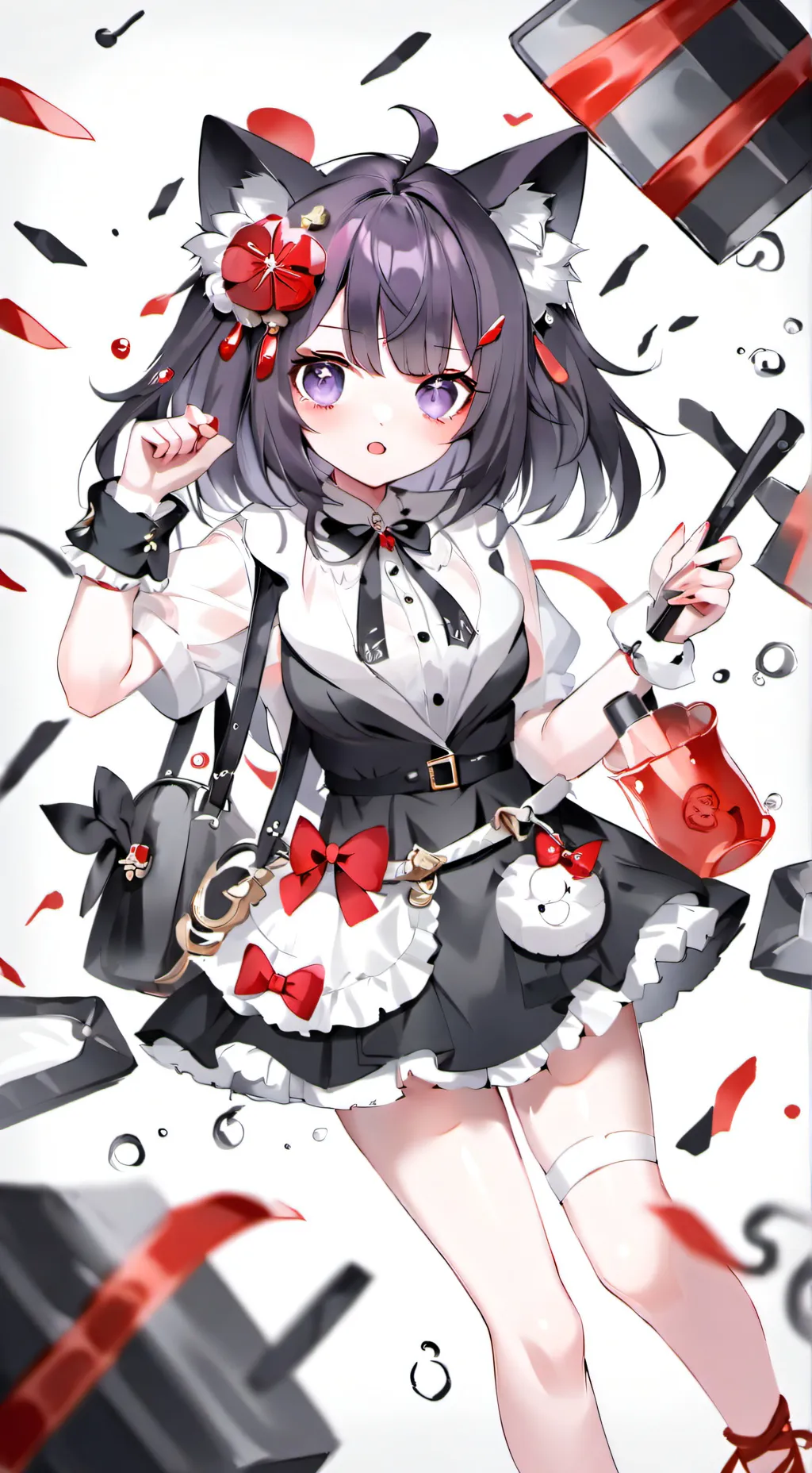 ai character: Neko comforts you  background