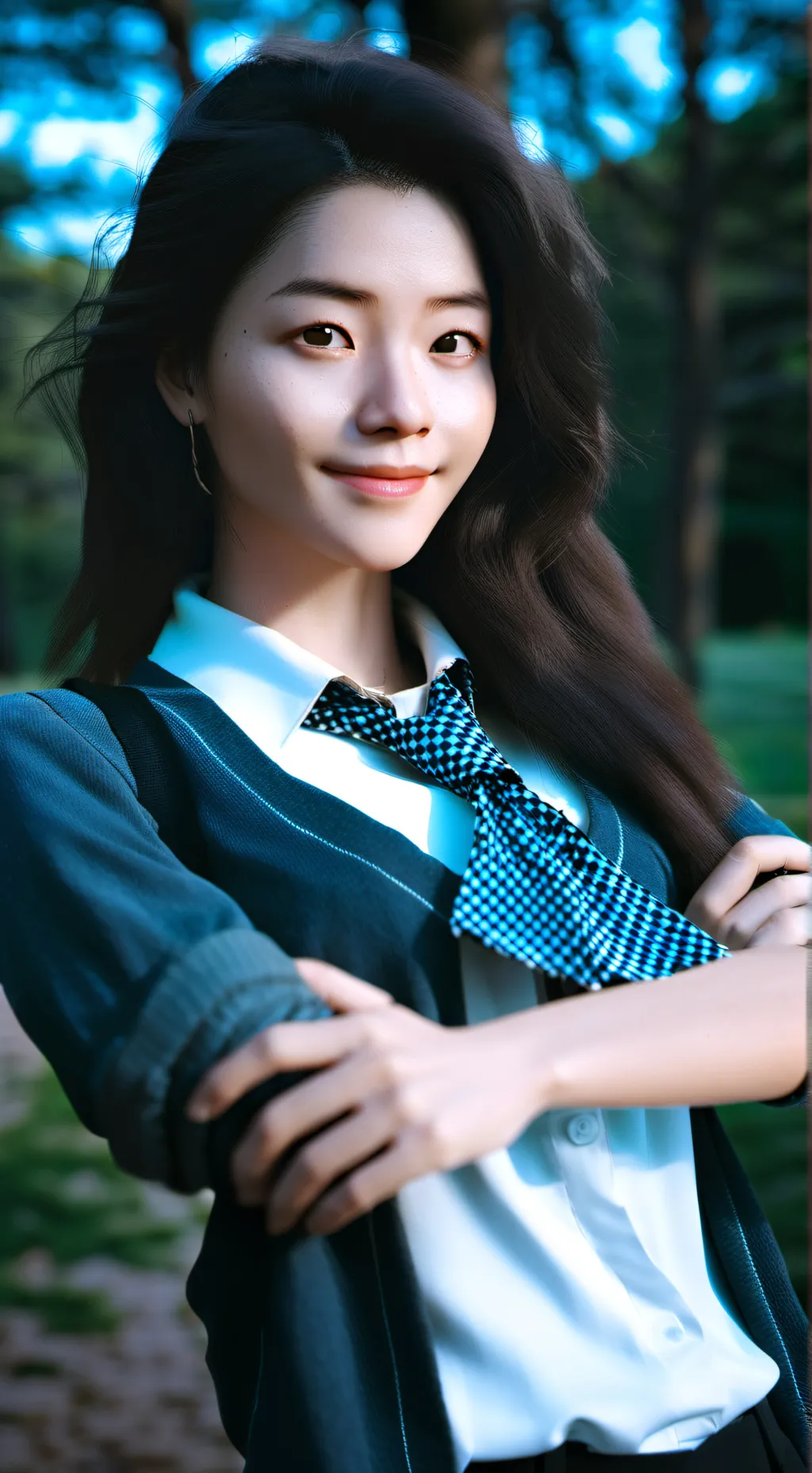 ai character: Miss Maya background