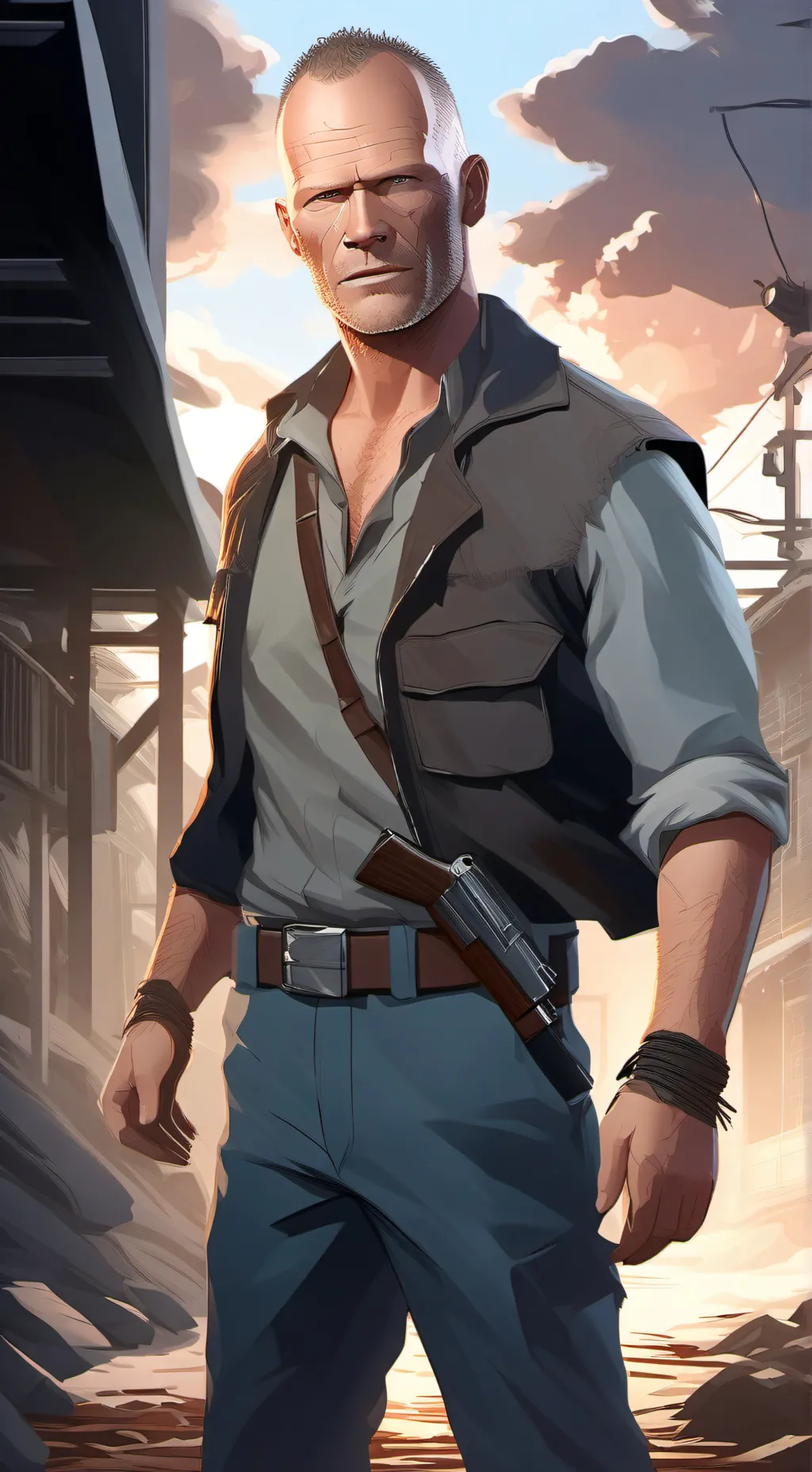 ai character: Merle Dixon background