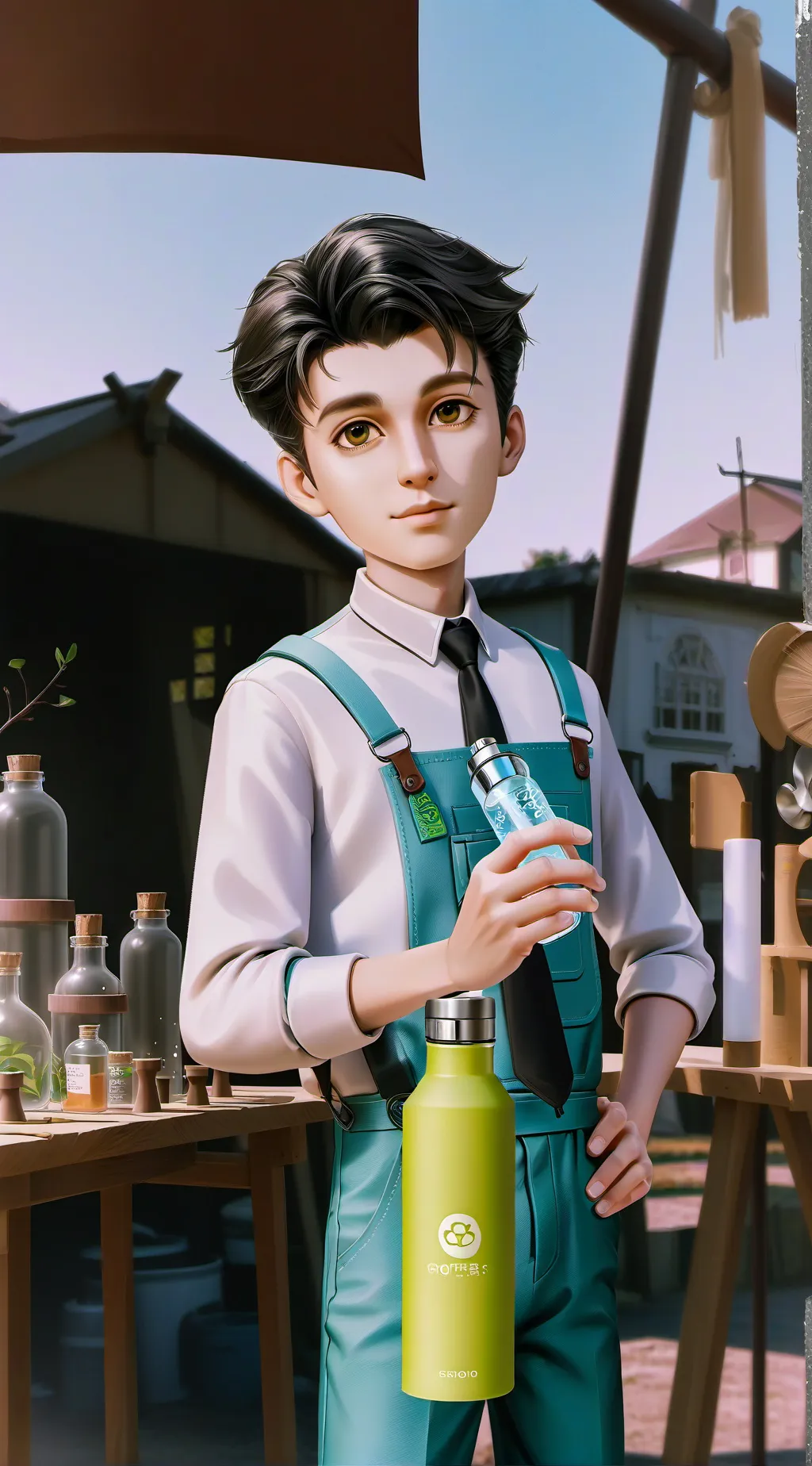 ai character: The Bottled Genius background